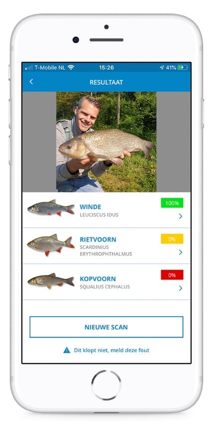 Welke vis heb ik gevangen? Gebruik de gratis VISsenscanner!