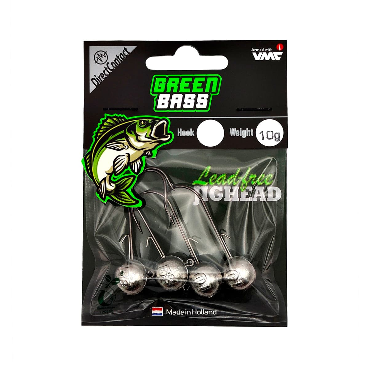 Vuurdoop - Leadfree Jighead van Green Bass